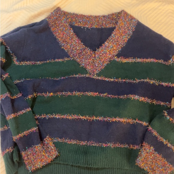 True Craft Sweaters - True Craft Tinsel V-Neck Sweater